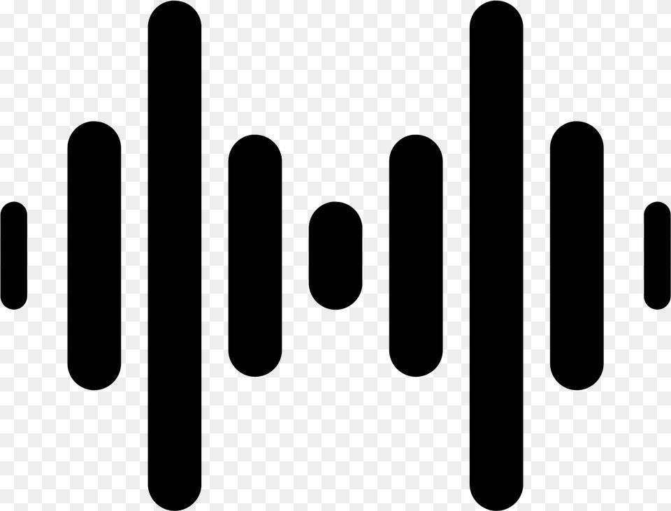 Audio Wave Filled Icon Audio Signal, Gray Free Png