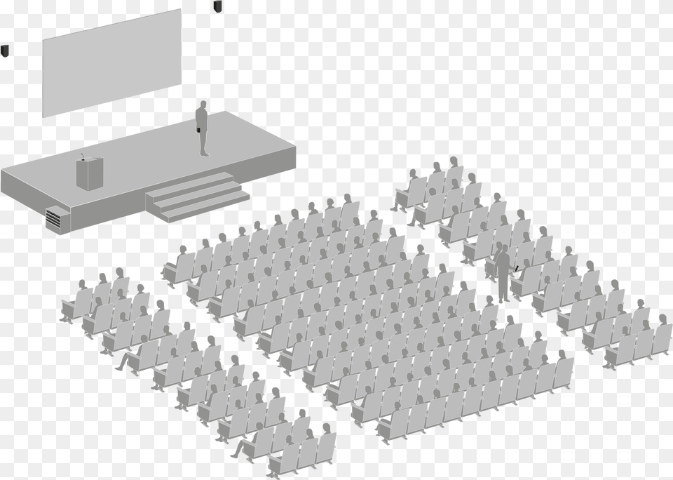 Auditorium Setup With Qlx D And Microflex Installed Auditorium, Computer, Electronics, Computer Hardware, Hardware Free Png Download