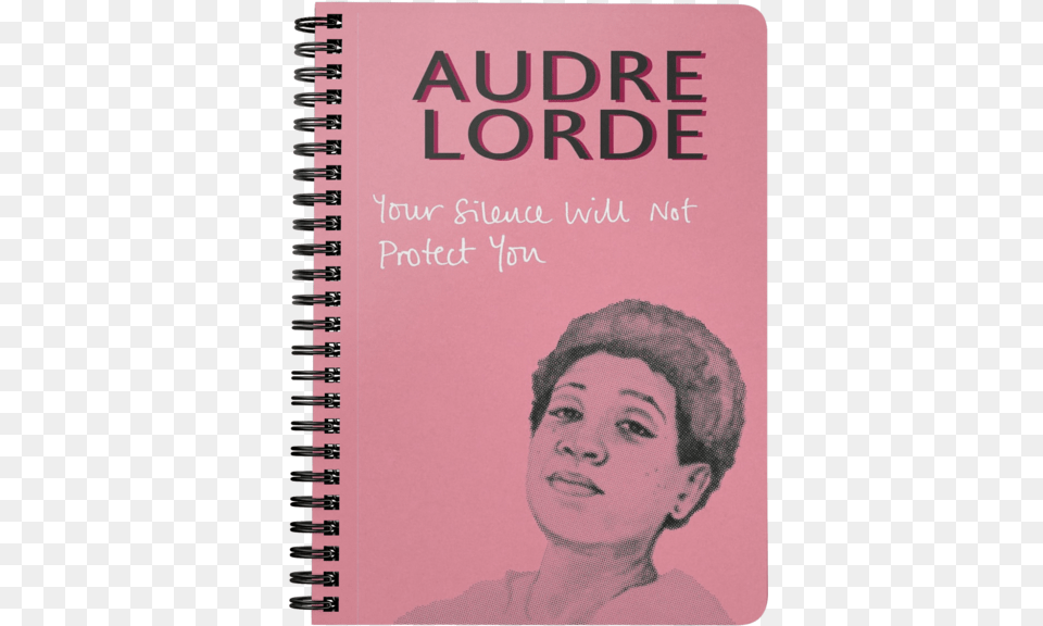 Audre Lorde Quote Spiral Notebook, Book, Publication, Adult, Face Free Png