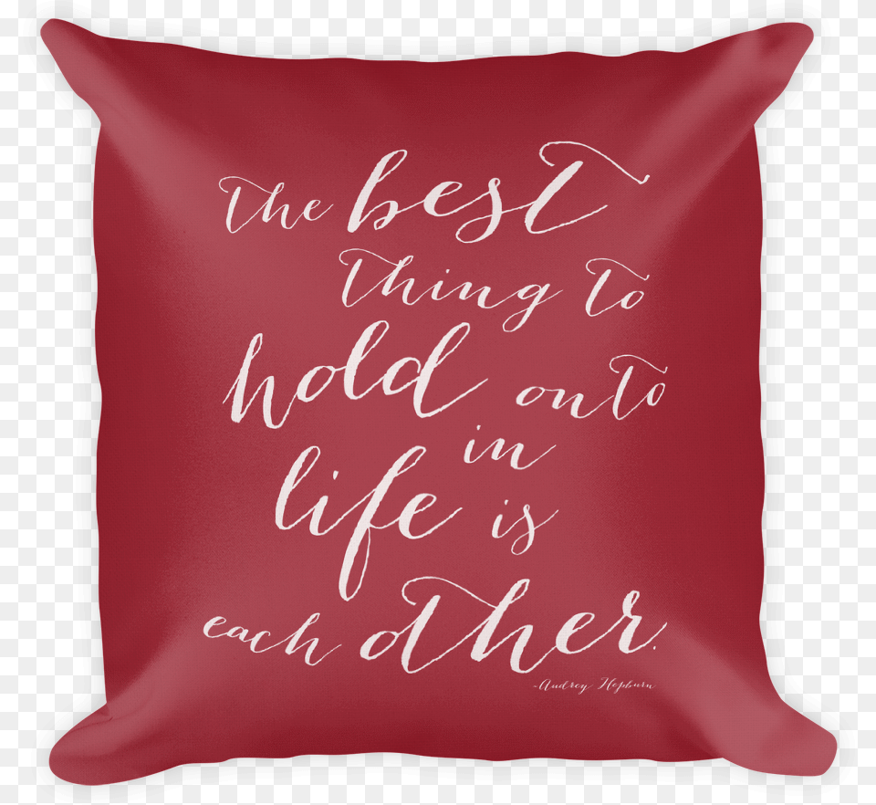 Audrey Hepburn Love Quote Throw Pillow In Red, Cushion, Home Decor Png