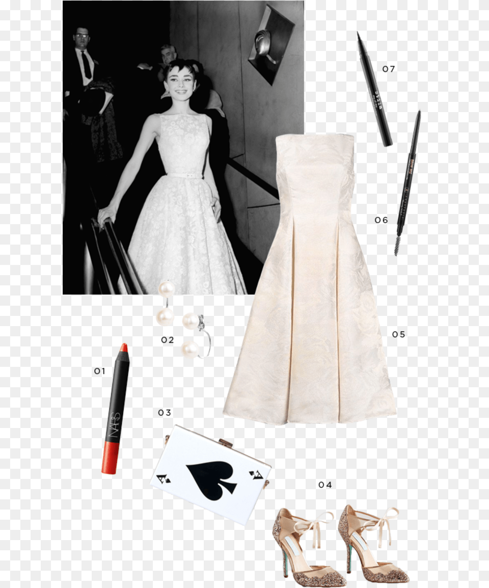 Audrey Hepburn Style Icon Vintage Retro Elegant Ladylike Vintage Hollywood Red Carpet Dresses, Formal Wear, Footwear, Clothing, Shoe Free Transparent Png