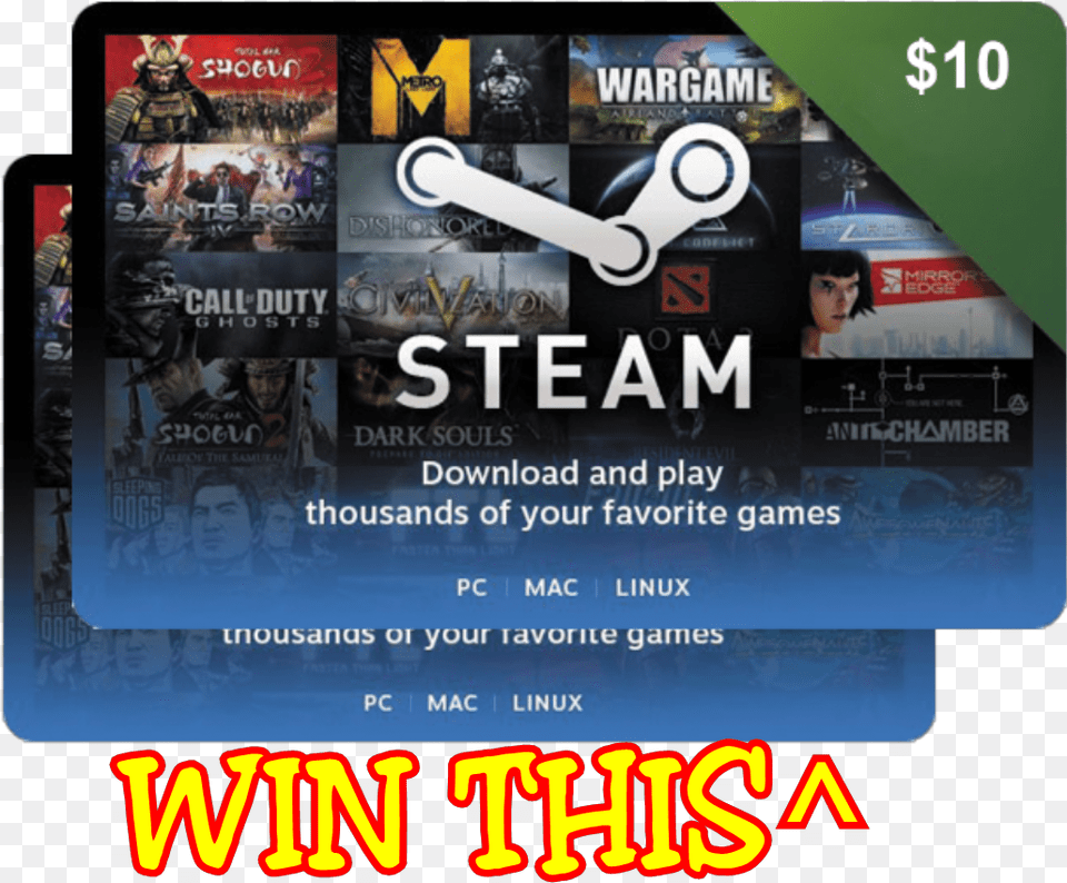 Aug Valve Steam Wallet Card, Advertisement, Poster, Person, Adult Free Transparent Png
