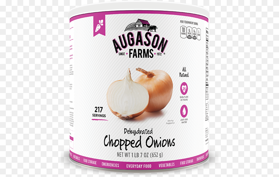 Augason Farms Dehydrated Chopped Onions Canned Chopped Onions, Food, Produce, Can, Tin Png Image