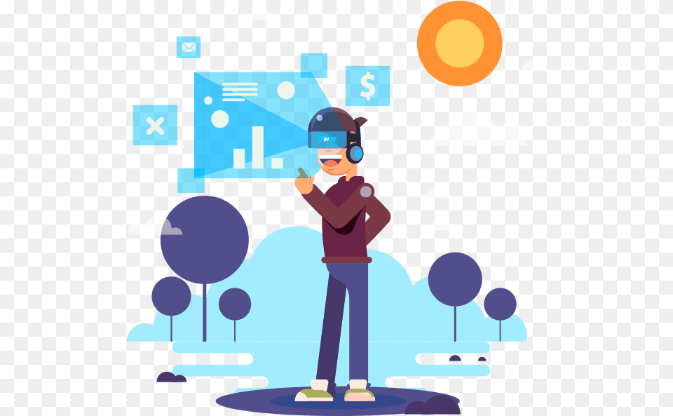 Augmented Reality Illustration Augmented Reality, Boy, Child, Male, Person Free Transparent Png