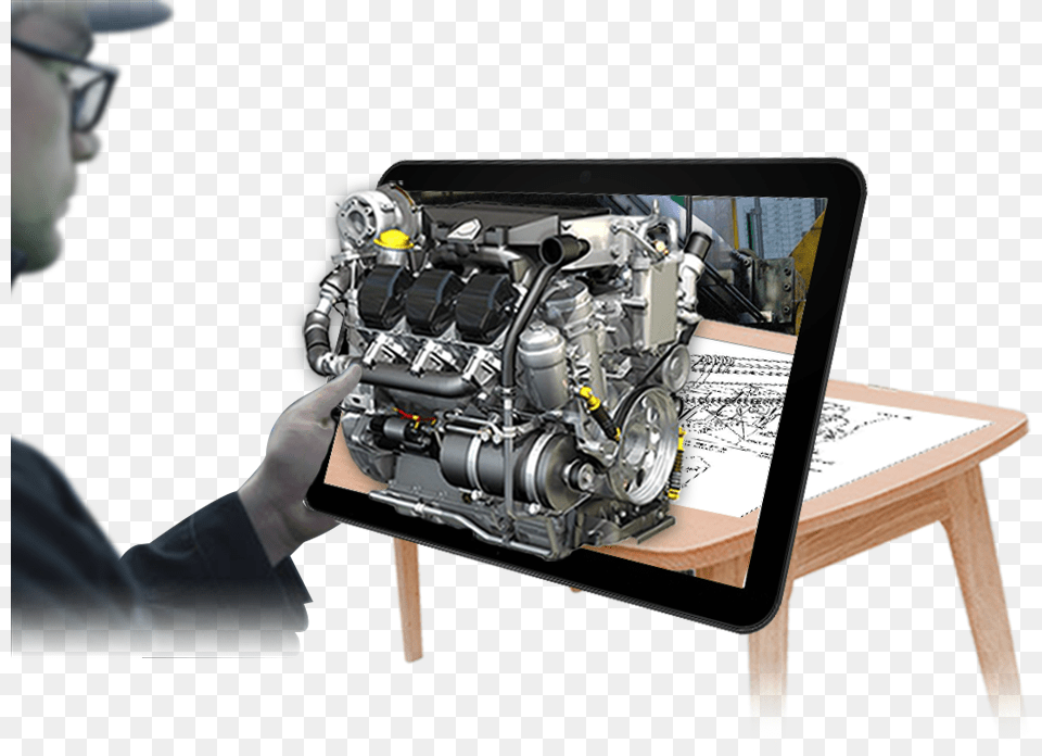 Augmented Reality In Product Design, Machine, Engine, Motor, Person Free Png Download