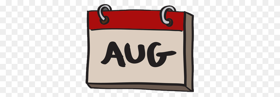 August, Text, Calendar, Bag, Scoreboard Free Png