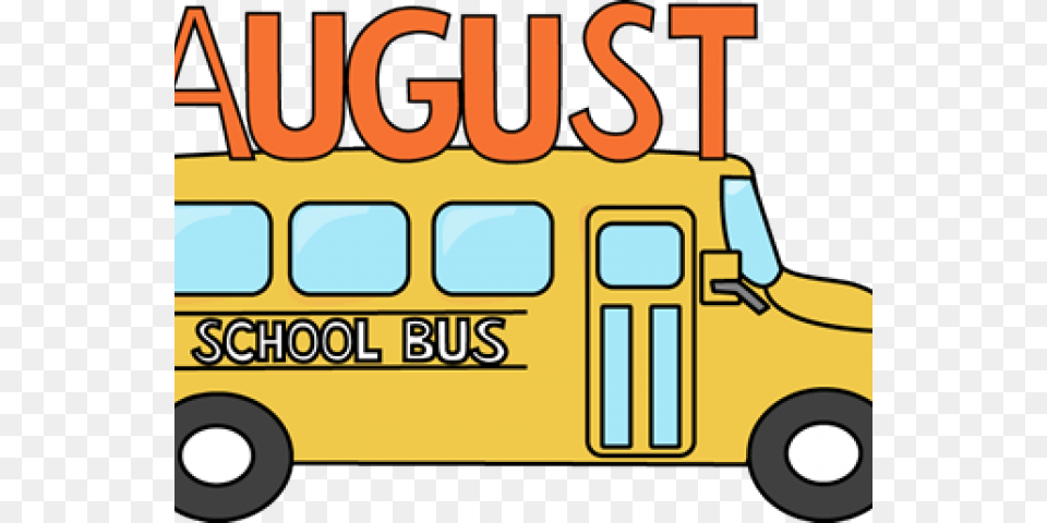 August Back To School, Bus, School Bus, Transportation, Vehicle Png Image