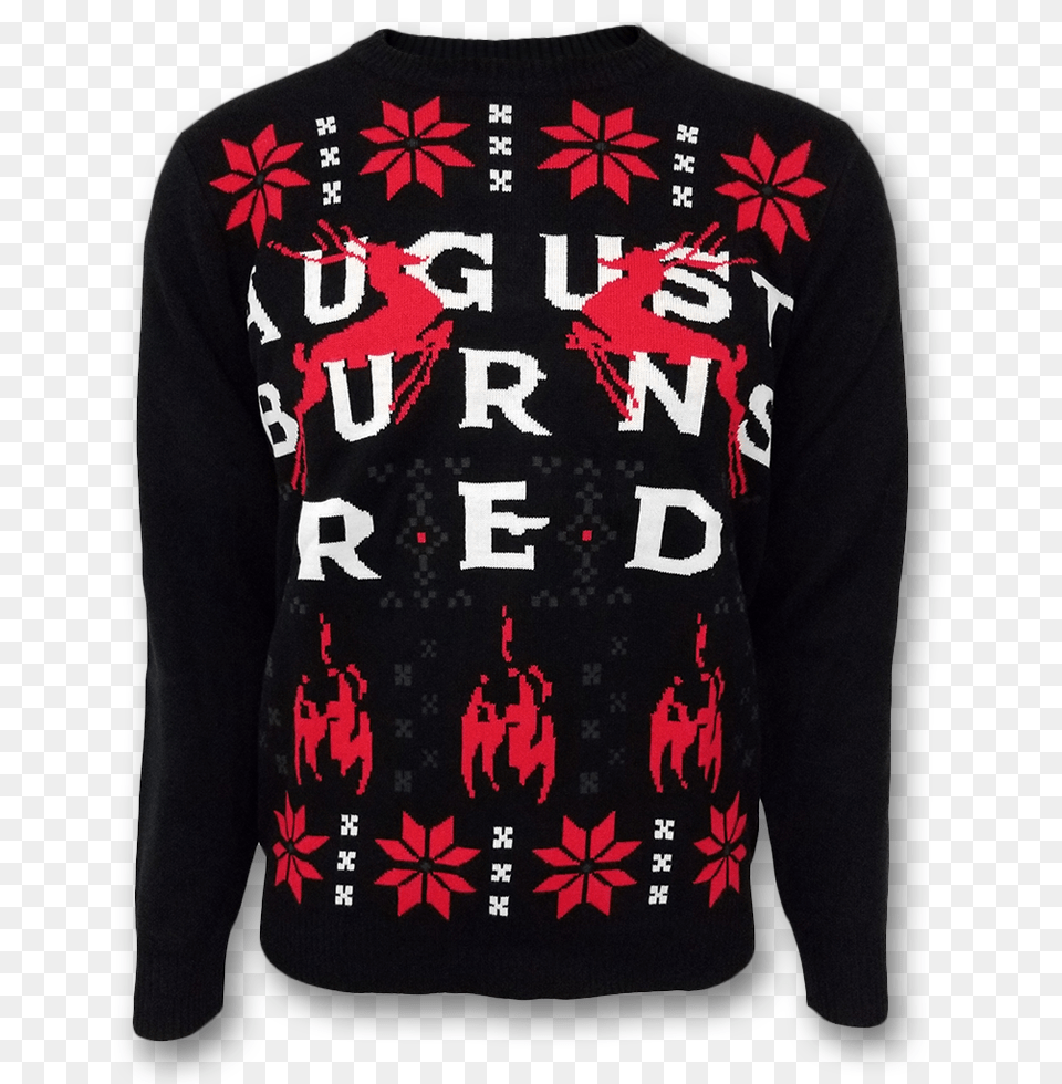 August Burns Red Christmas Sweater, Clothing, Knitwear, Long Sleeve, Sweatshirt Png Image
