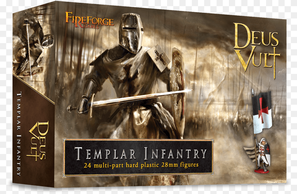 August Fireforge Games Templar Infantry, Helmet, Person, Sword, Weapon Free Png
