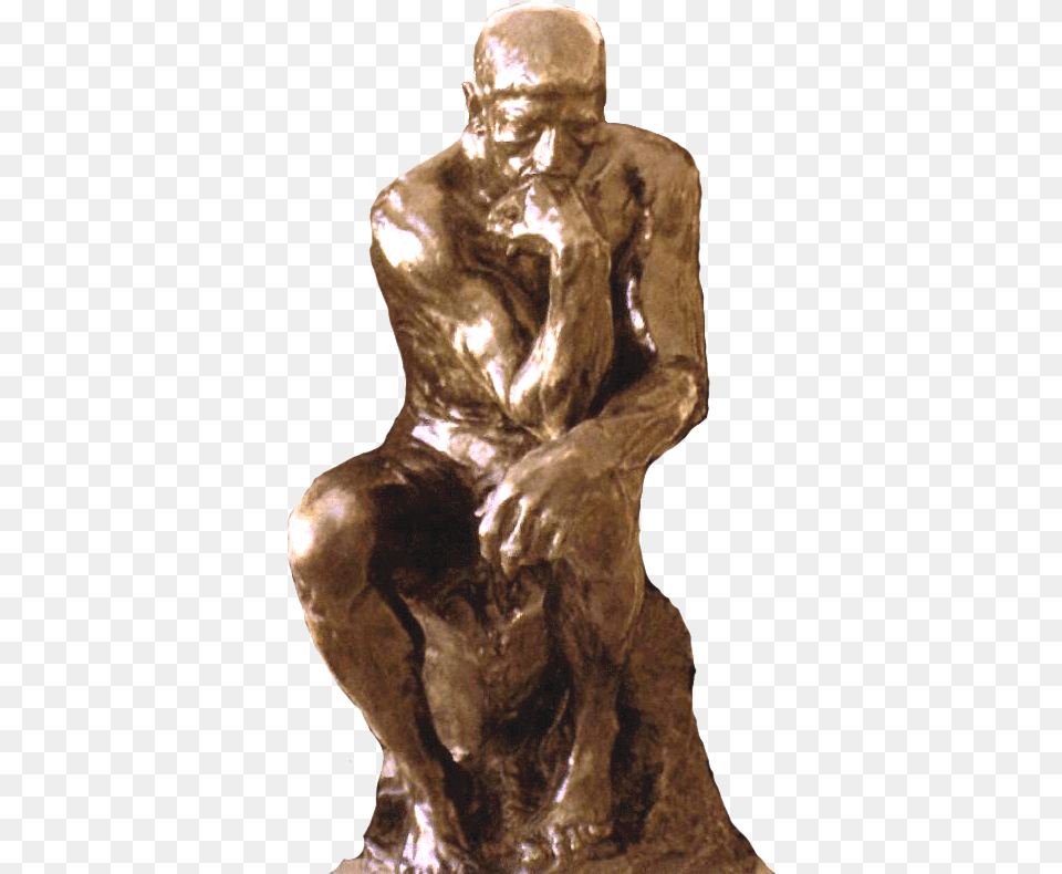 August Rodin O Pensador Creative Mind And Success Book, Adult, Bronze, Male, Man Png Image