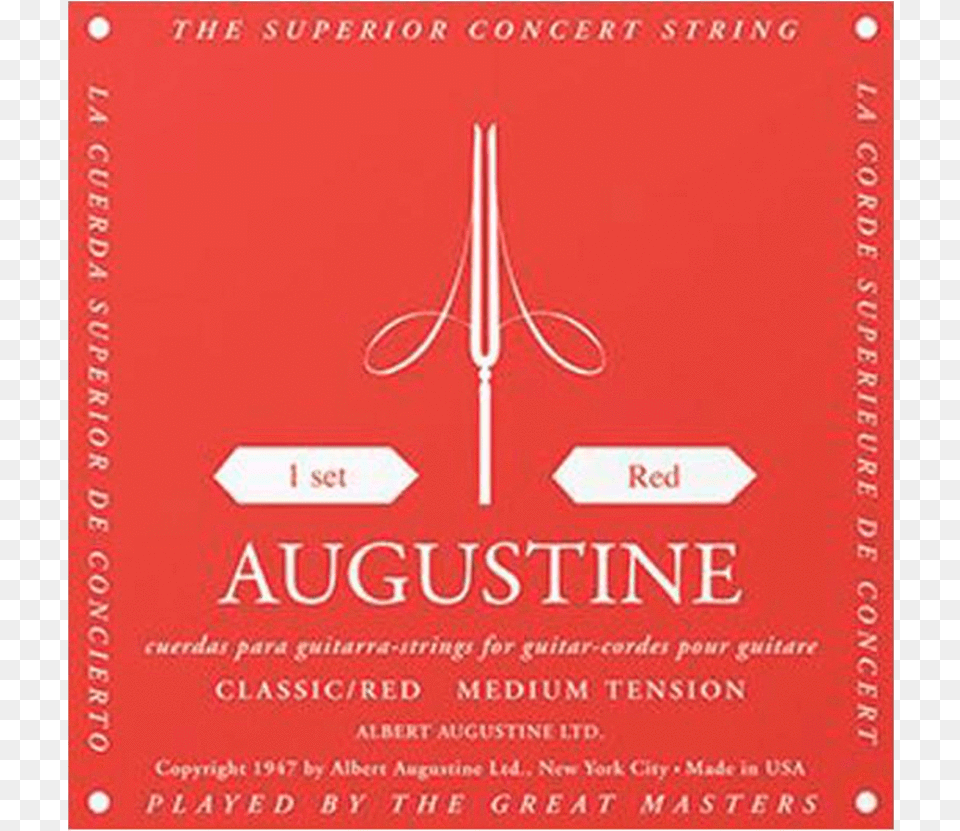 Augustine Classic Red Medium Tension Strings Augustine Black Label String Set Low Tension, Advertisement, Book, Poster, Publication Png