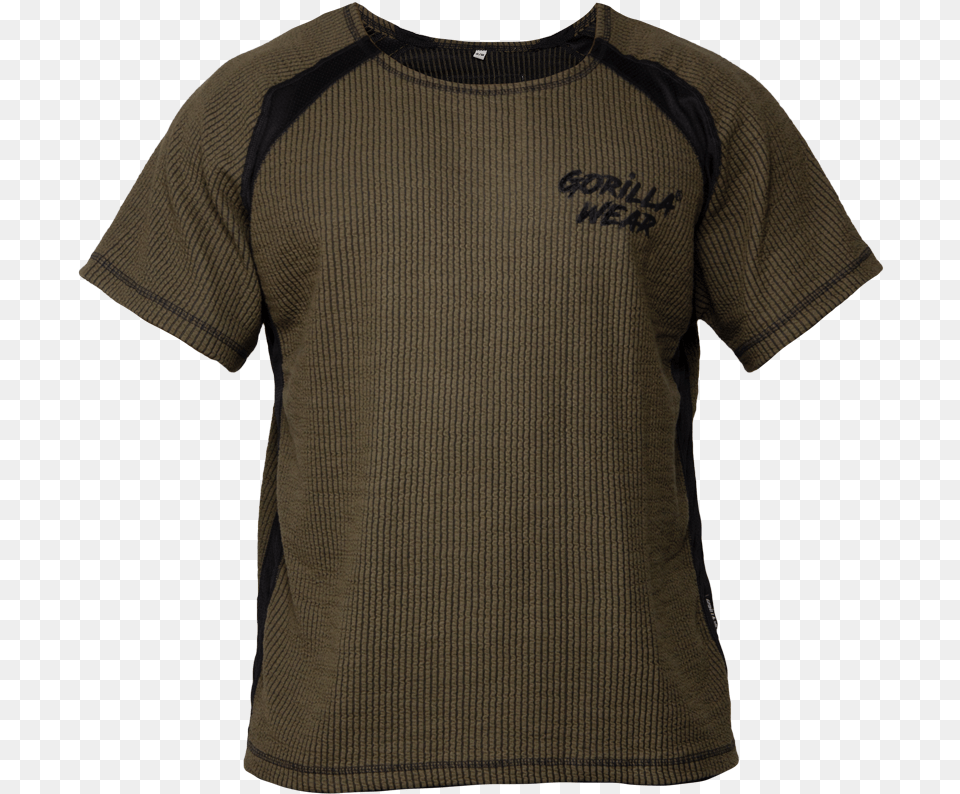 Augustine Old School Workout Top Gorilla Wear Augustine Old School Work Out Top Army, Clothing, Shirt, T-shirt, Person Png Image