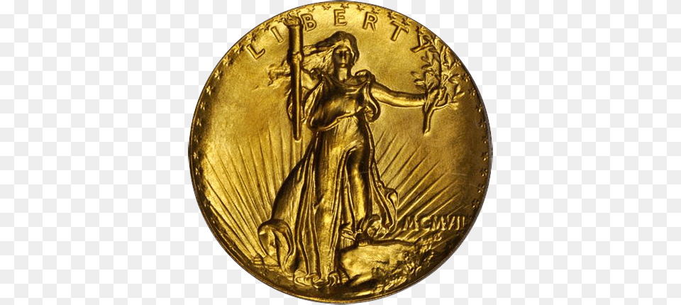 Augustus Saint Gaudens 1907 Uhr Double Eagle Obv Stacksbowers St Gaudens 20 Gold Coin Ultra High Relief, Adult, Bride, Female, Person Png