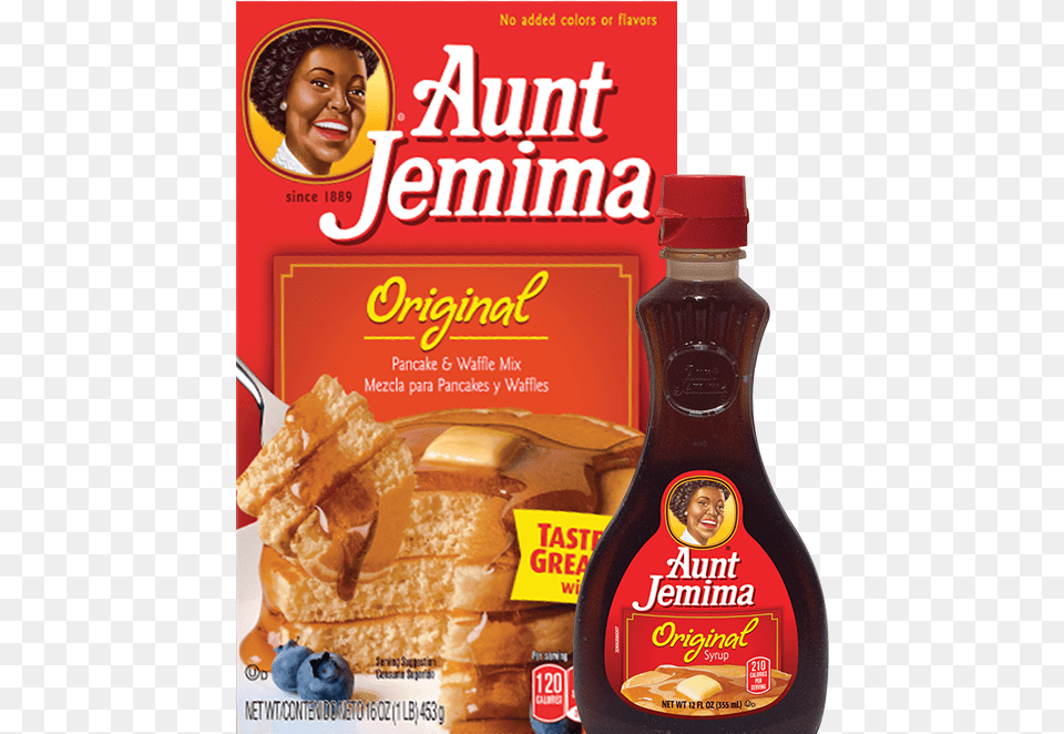 Aunt Jemima Aunt Jemima Pancake Mix 32 Oz, Syrup, Seasoning, Food, Adult Free Png