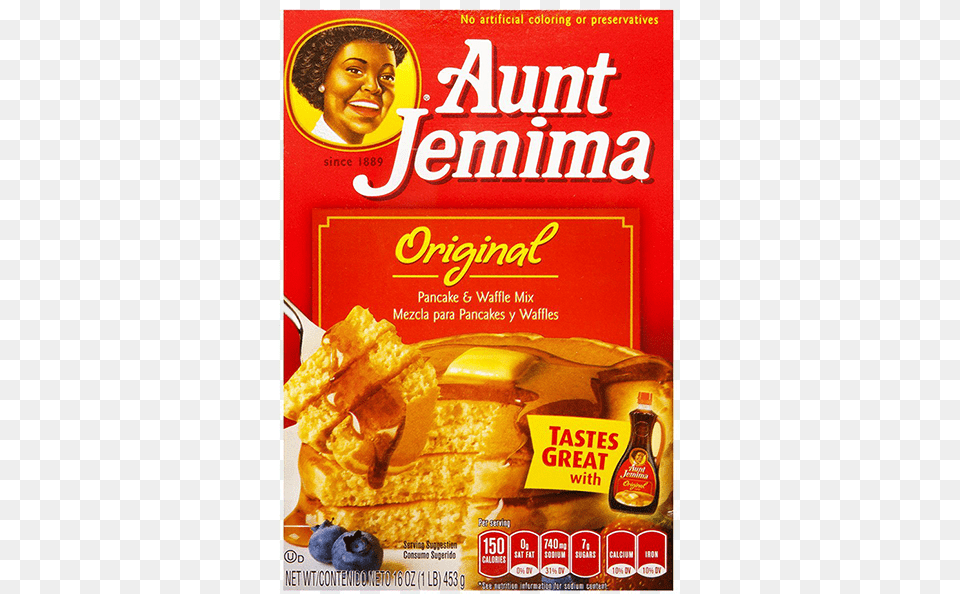 Aunt Jemima Pancakes Original, Bread, Food, Person, Toast Png Image