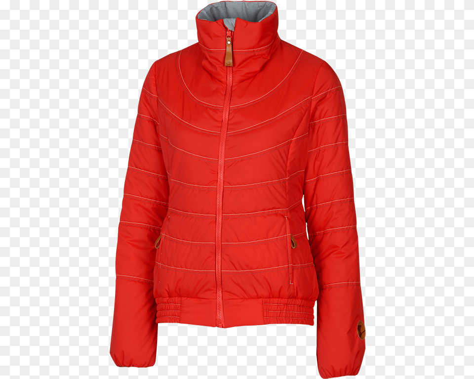 Aura Fire Silver Melange Zipper, Clothing, Coat, Jacket Png