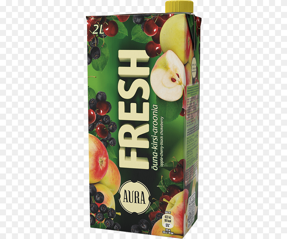 Aura Fresh Apple Cherry Amp Chokeberry Juice Drink Aura, Food, Fruit, Plant, Produce Png