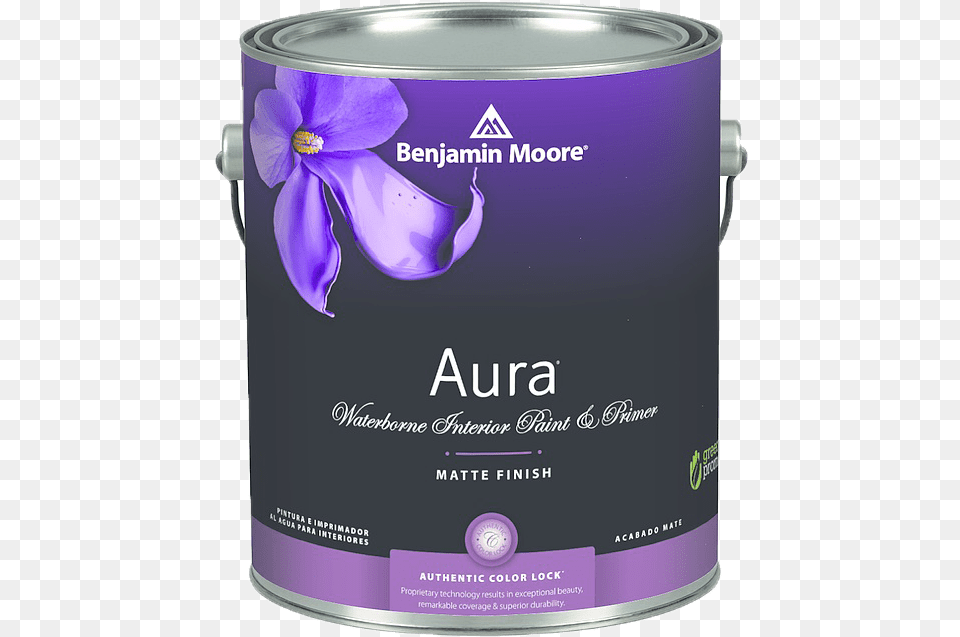 Aura Mattte Benjamin Moore Matte Aura, Paint Container, Purple, Can, Tin Free Png