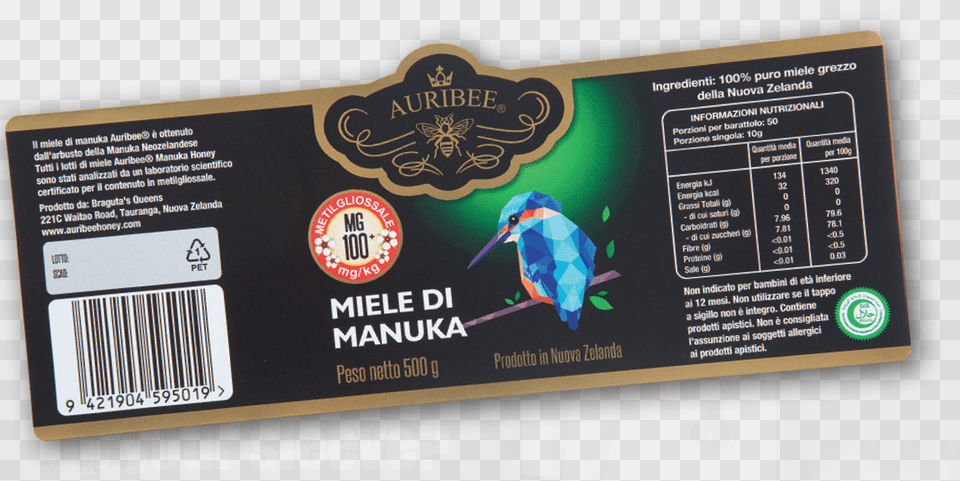 Auribee Honey Label, Paper, Text, Animal, Bird Free Transparent Png