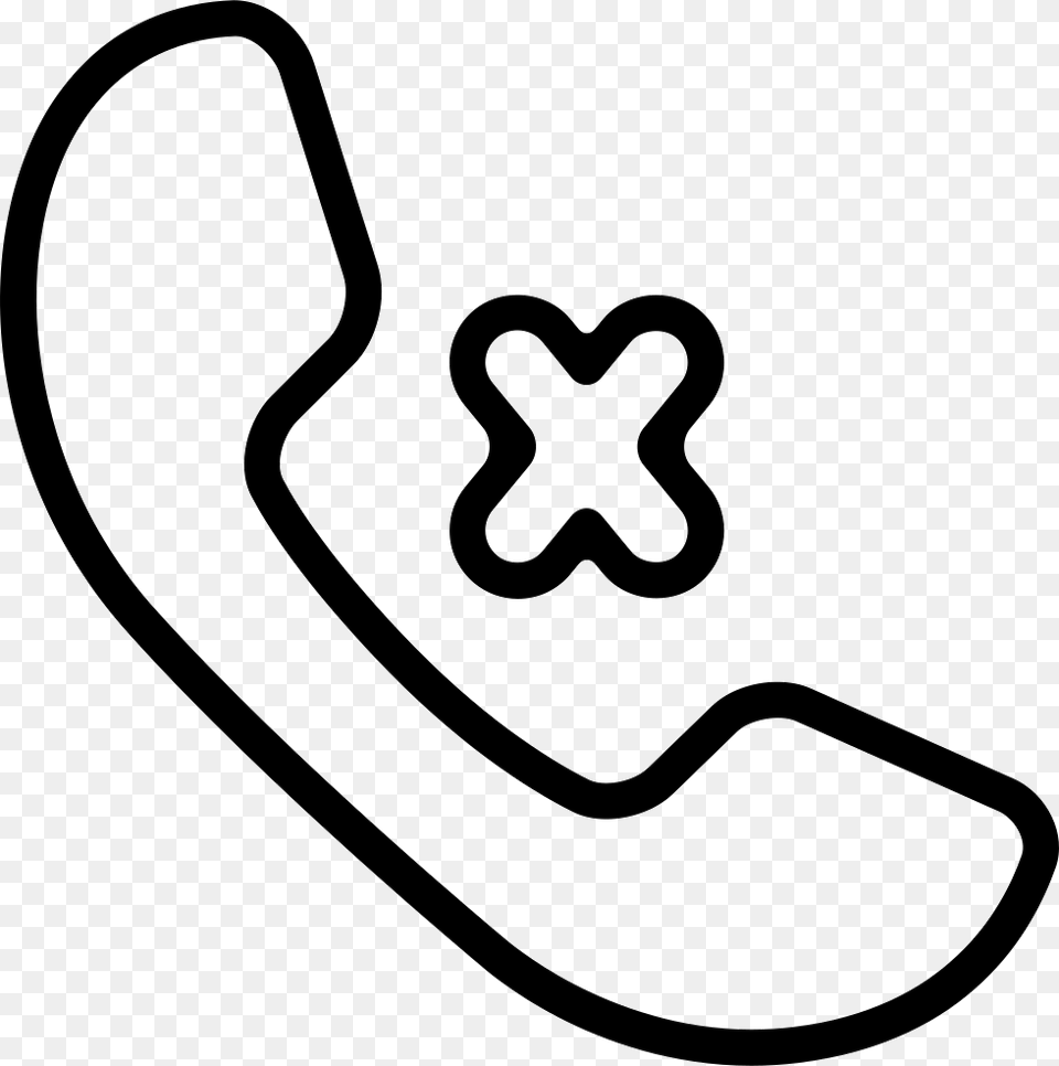 Auricular Of Phone And Cross Sign Outlines Comments Llamada, Clothing, Hat, Smoke Pipe, Animal Png