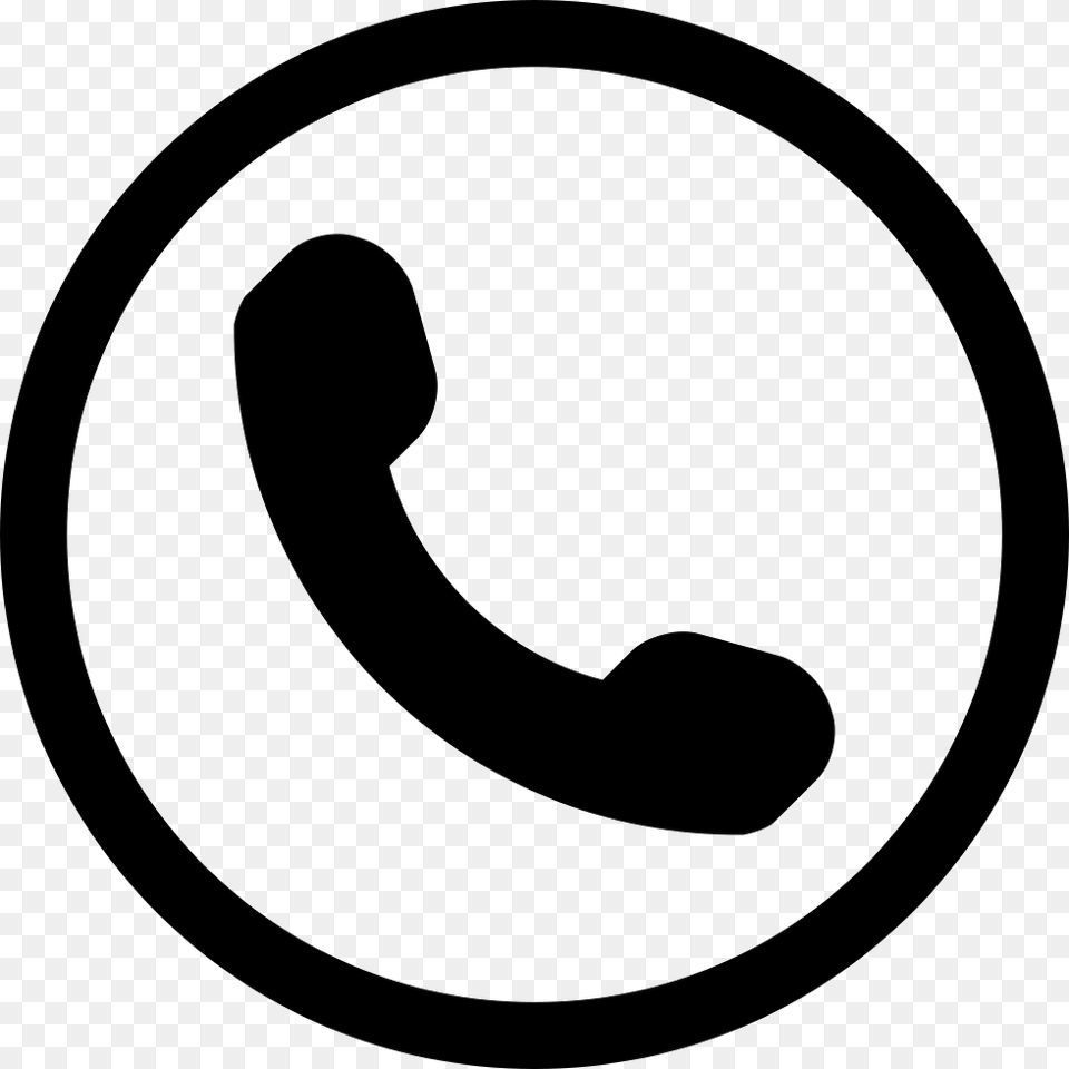 Auricular Phone Symbol In A Circle Icon Free Png Download