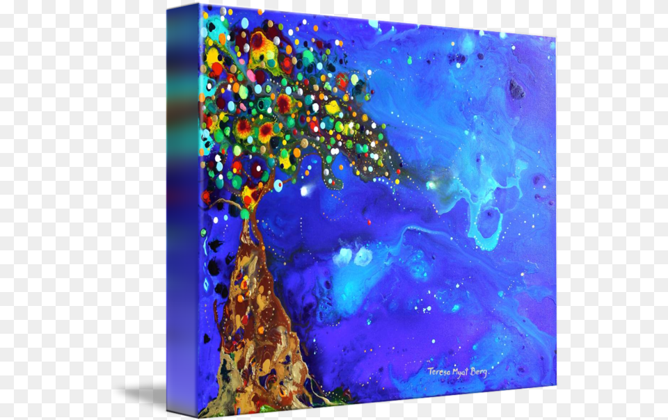 Aurora Borealis Tree By Teresa Myat Berg Modern Art, Modern Art, Accessories, Pattern, Canvas Free Transparent Png