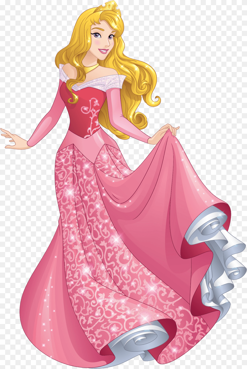 Aurora Disney Princess Cinderella, Figurine, Clothing, Dress, Person Png