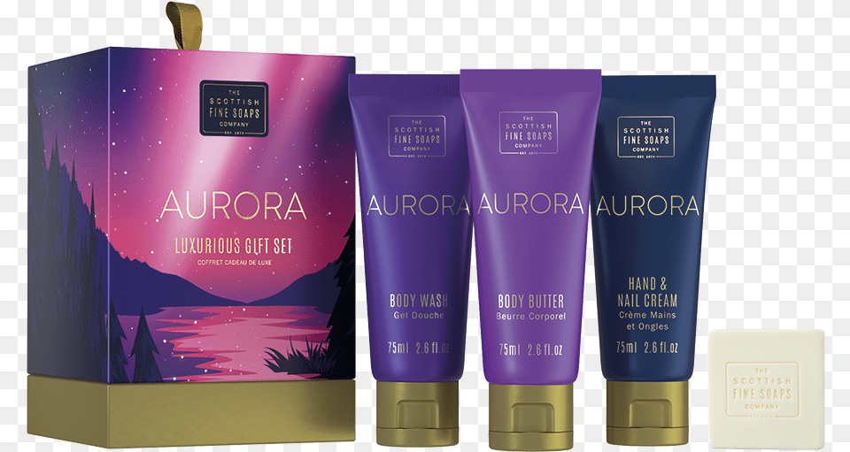 Aurora Luxurious Gift Set Aurora, Bottle, Lotion, Cosmetics, Can Free Transparent Png