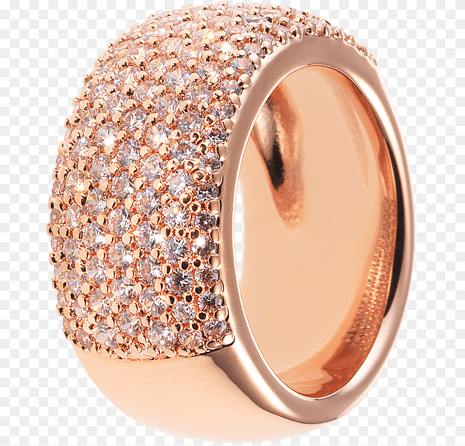 Aurora Pav Ring Large Rose Gold Rose Gold Pave Ring, Accessories, Jewelry, Ornament, Diamond Free Png Download