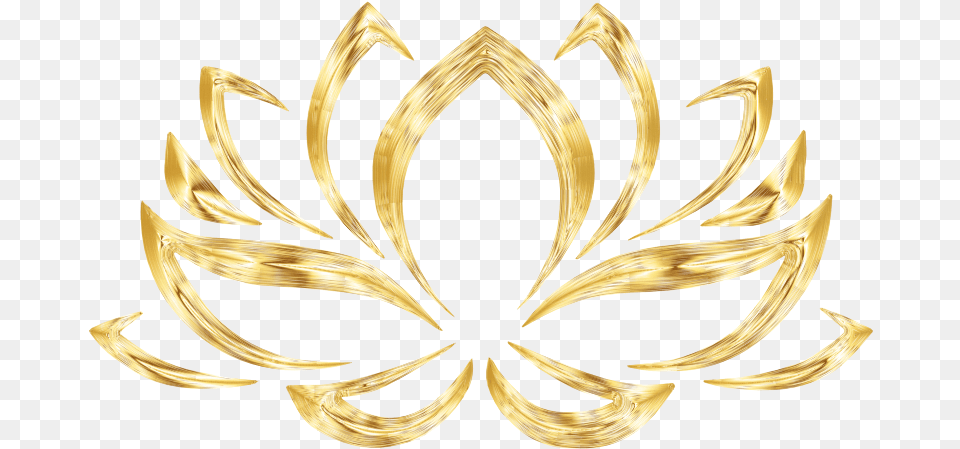 Aurumized Lotus Flower No Background Golden Lotus Logo, Accessories, Jewelry, Chandelier, Lamp Free Png