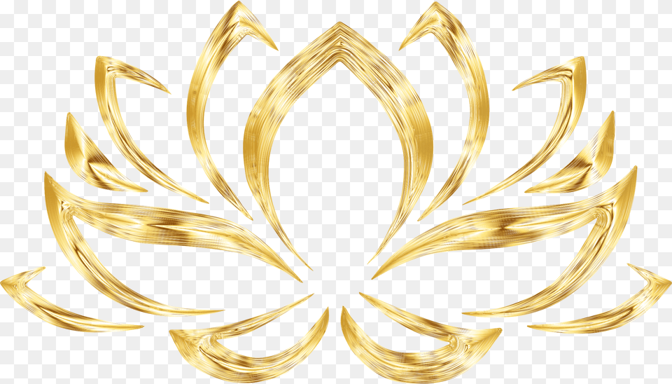 Aurumized Lotus Flower No Background Icons Lotus Flower Gold, Accessories, Jewelry, Blade, Dagger Free Transparent Png