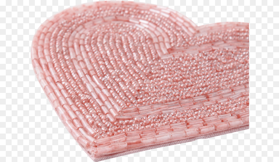 Ausa Heart Beads Coaster Light Pink Mat, Home Decor, Rug Free Transparent Png