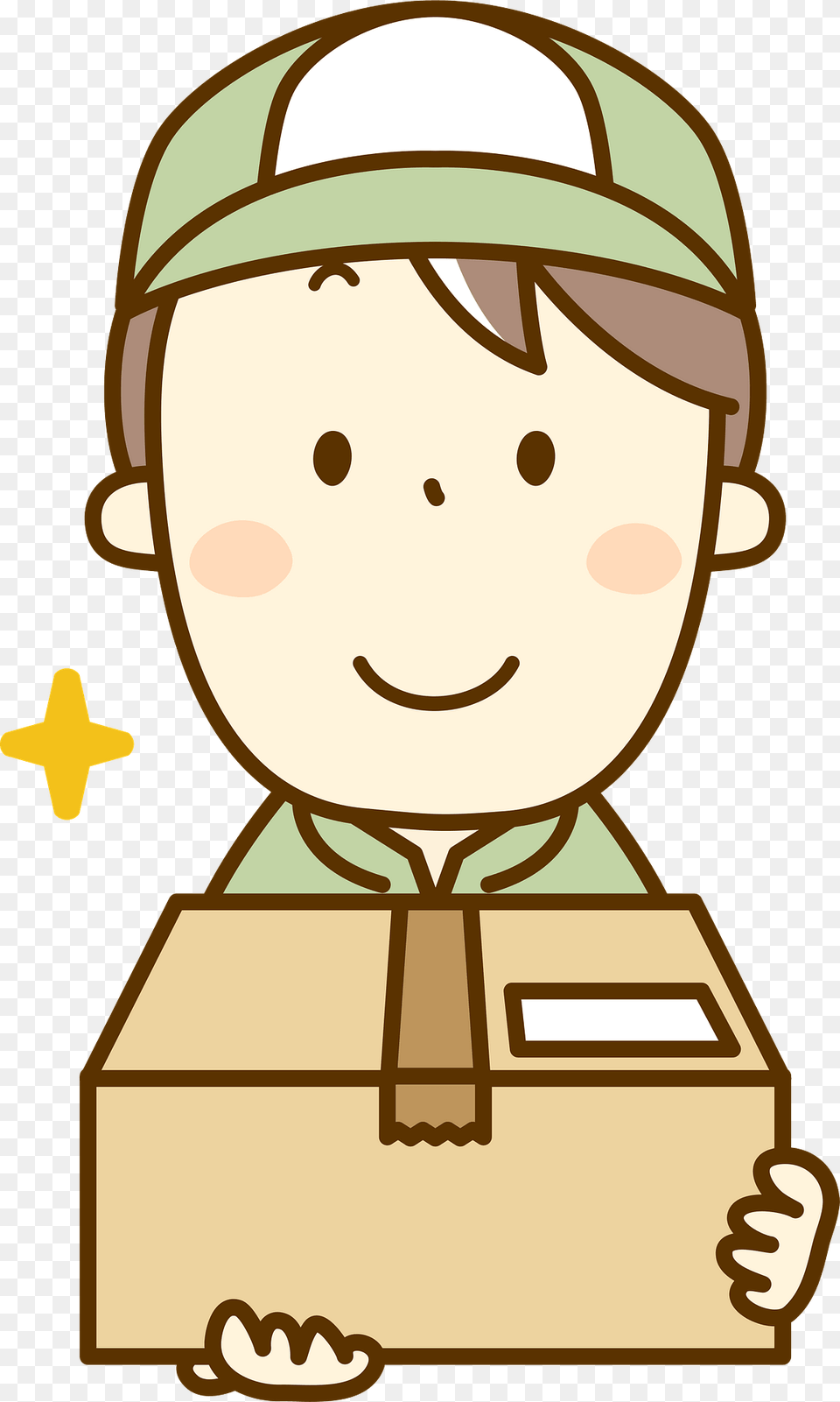 Austin Delivery Man Clipart, Box, Baby, Person, Face Png