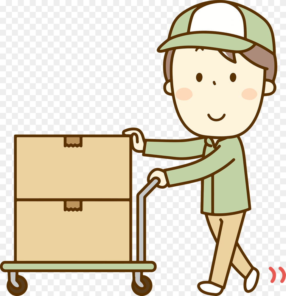 Austin Delivery Man Clipart, Box, Baby, Person, Carton Free Png