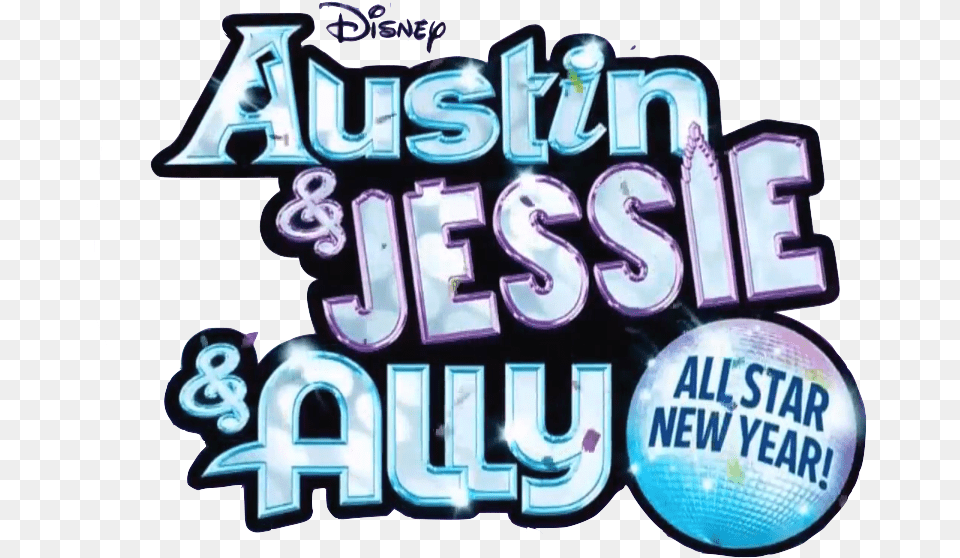 Austin E Jessie Ally Logo And Disney Austin Ally And Jessie All Star New Year, Light, Text, Dynamite, Weapon Free Png