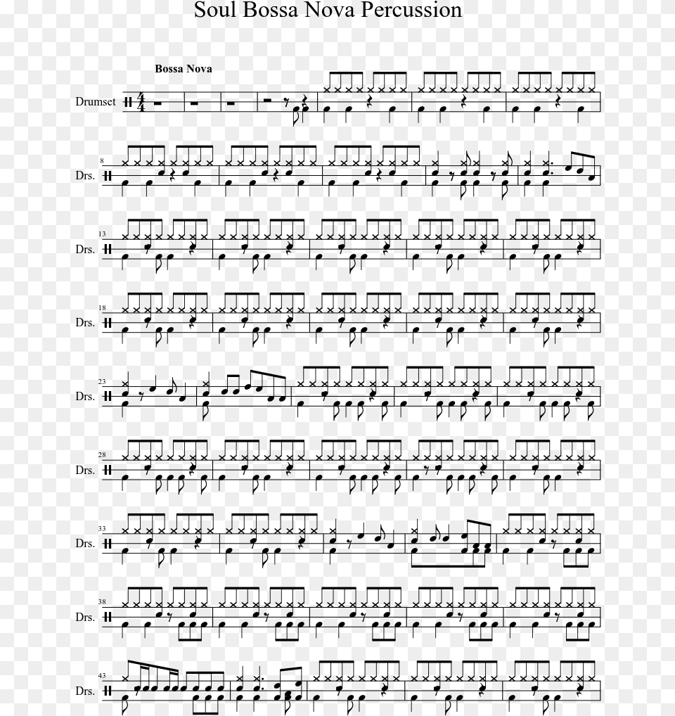 Austin Powers Theme Sheet Music, Gray Free Png Download