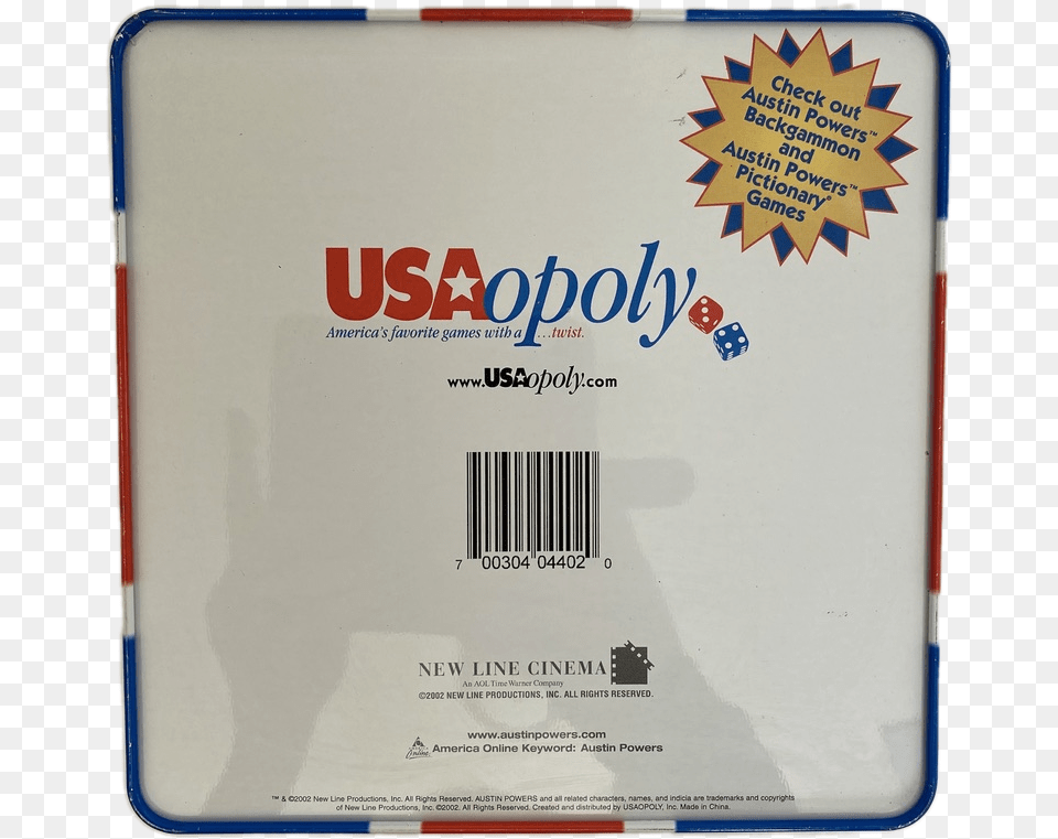 Austin Powers Trivia Game Tin Collectible Usaopoly 2002 Usaopoly, Text Free Png