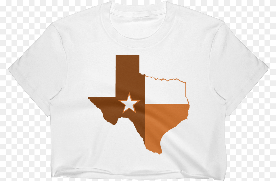 Austin State Of Texas Flag Women S Crop Top Texas State With Flag Inside, Clothing, T-shirt, Cross, Symbol Free Png Download