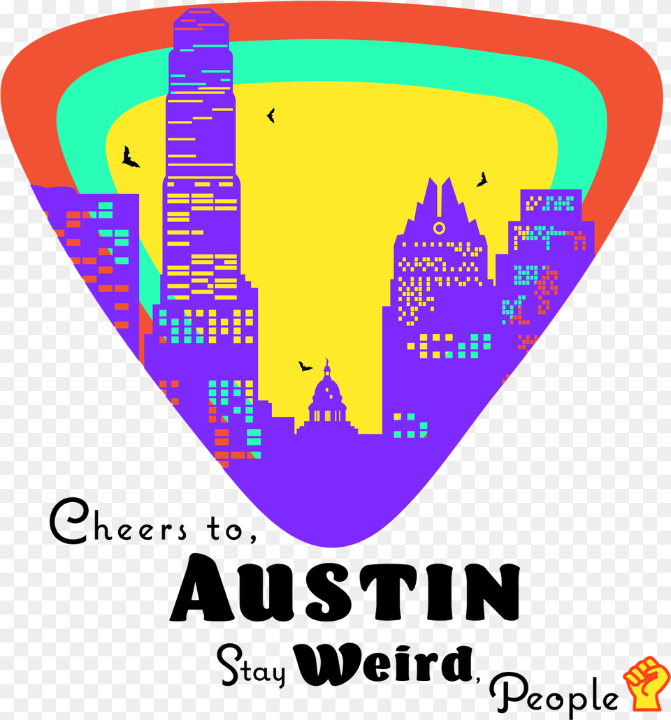 Austin Texas Hometown Drawing Complete Graphic Design, Guitar, Musical Instrument, Plectrum Free Png