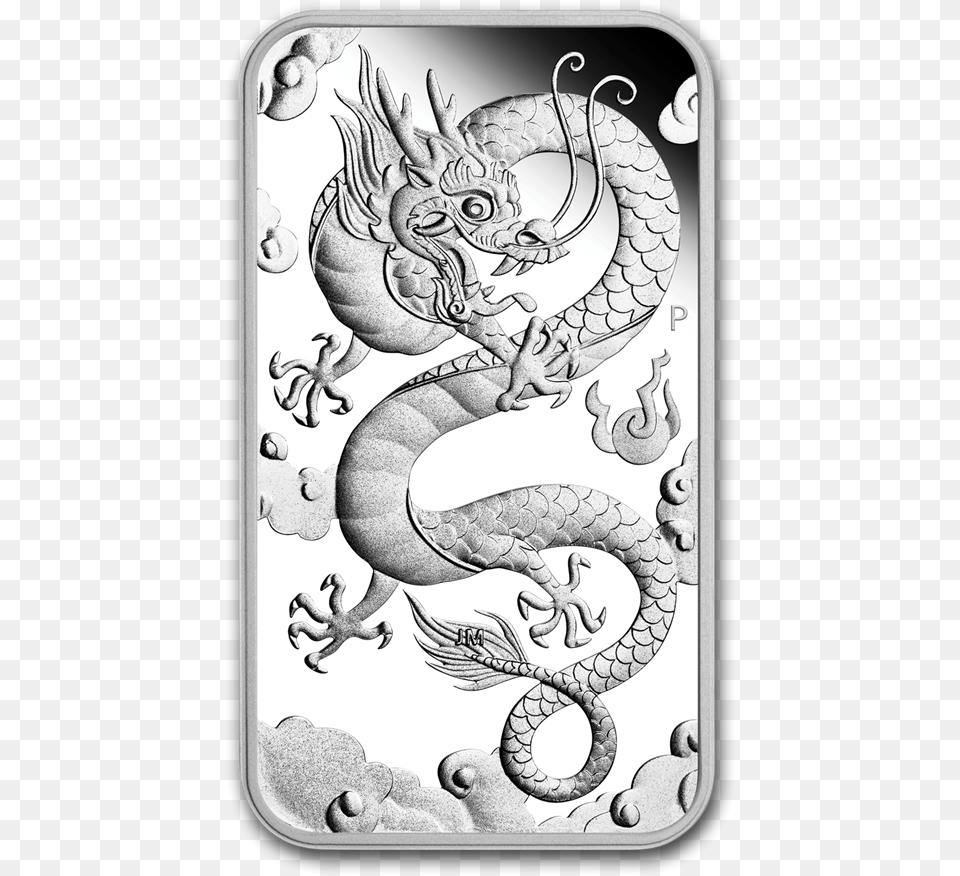 Australia 2019 Dragon Rectangle Proof Silver Coin, Animal, Reptile, Snake Png