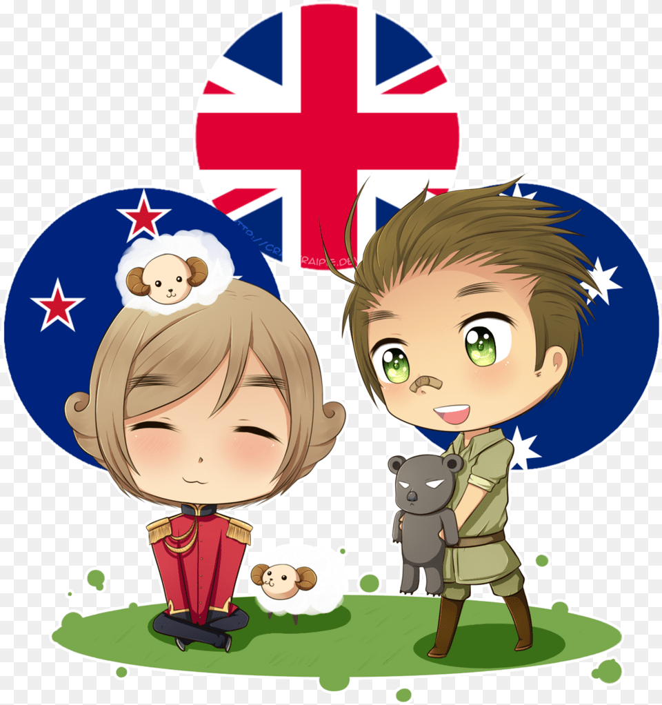 Australia And New Zealand By Crazyraipie Aussie, Book, Comics, Publication, Baby Png Image