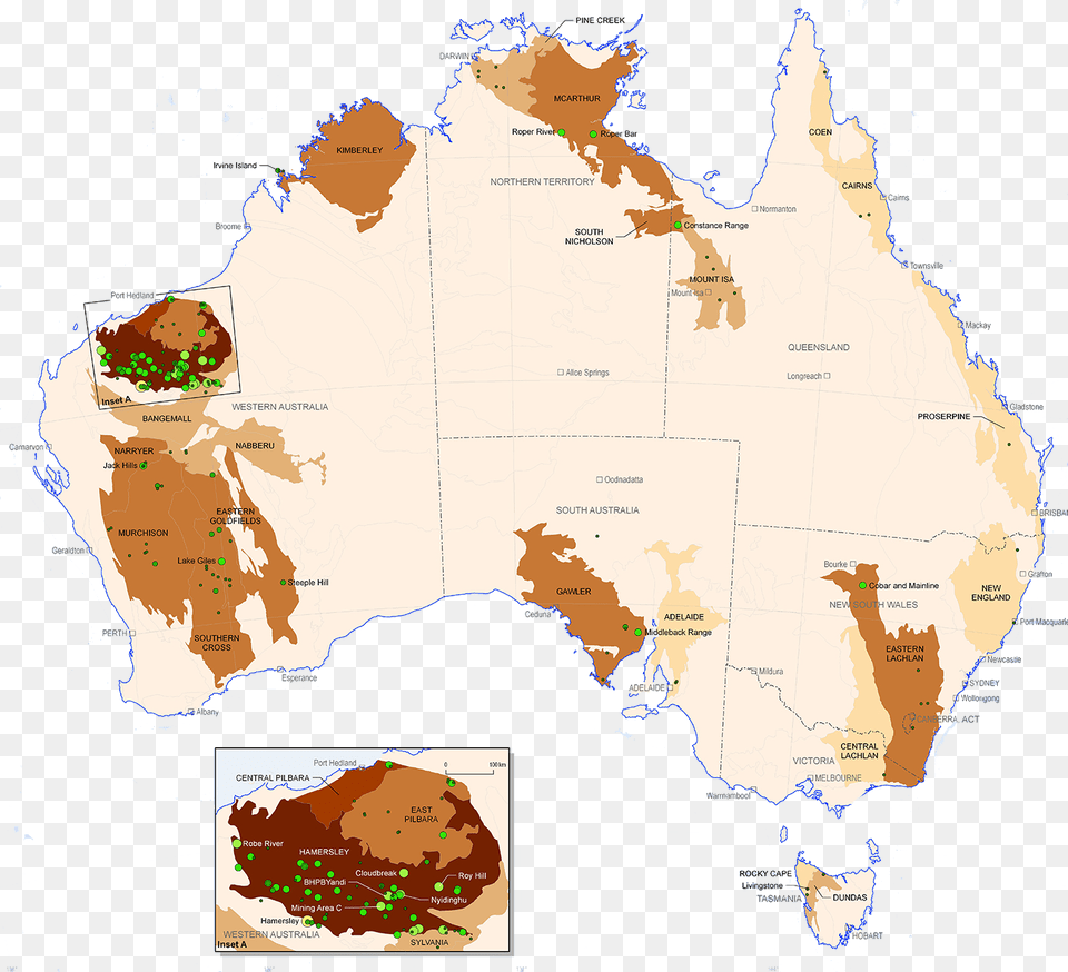 Australia As A Producer And Processor Margaret River On Australian Map, Atlas, Chart, Diagram, Plot Png
