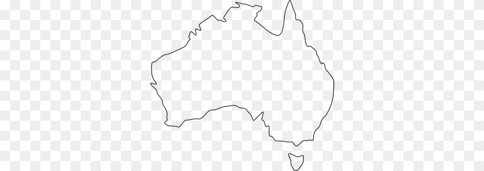 Australia Blank Map Geography Australia Outline, Gray Png Image