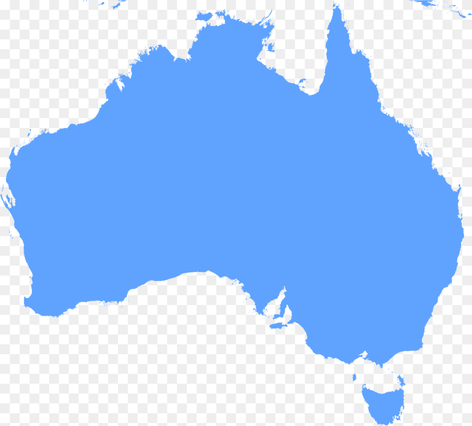 Australia Continent Outline Australia Map With Tasmania, Land, Nature, Outdoors, Sea Free Png Download