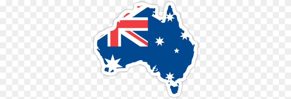 Australia Flag And Mapquot Stickers By Nhan Ngo Australian Flag On Map, Outdoors Png