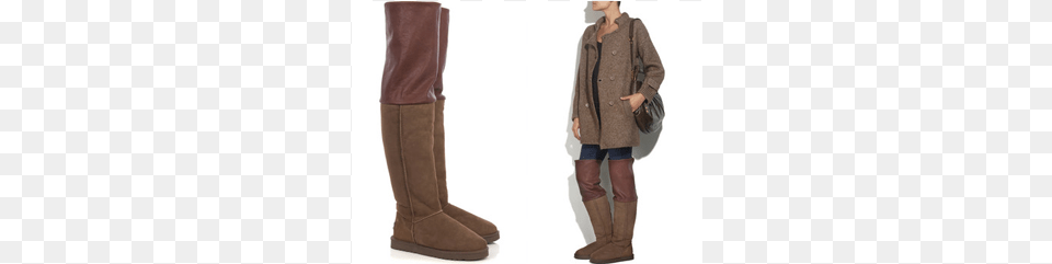 Australia Luxe Collective Boots Thigh High Ugg Boots Brown, Clothing, Coat, Boot, Footwear Png Image
