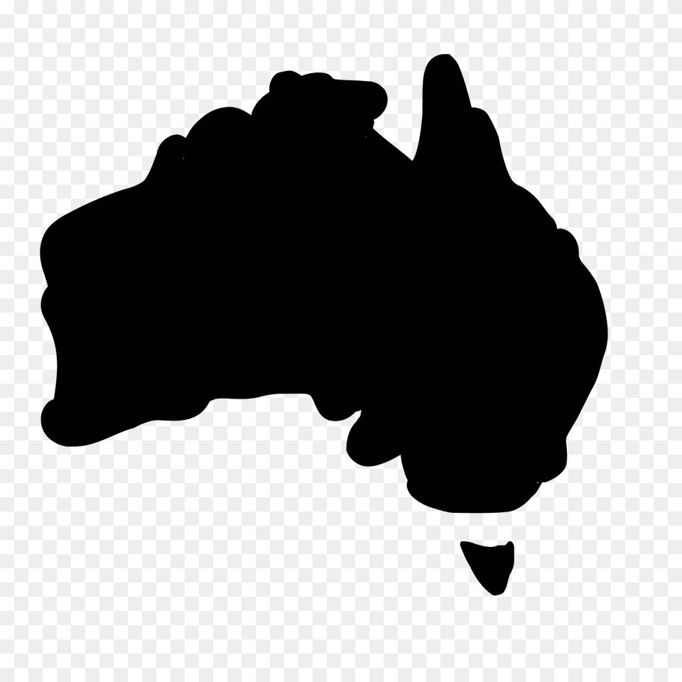 Australia Map Filled Icon, Gray Free Transparent Png