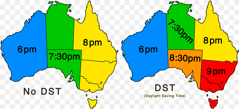 Australia Time Zones Daylight Savings, Chart, Plot, Map, Atlas Free Png Download