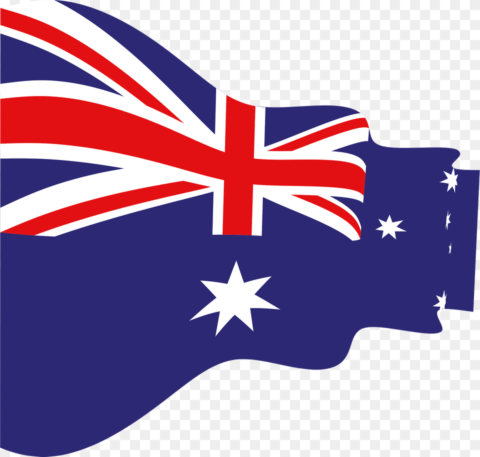 Australia Wavy Flag Clipart Free Transparent Png