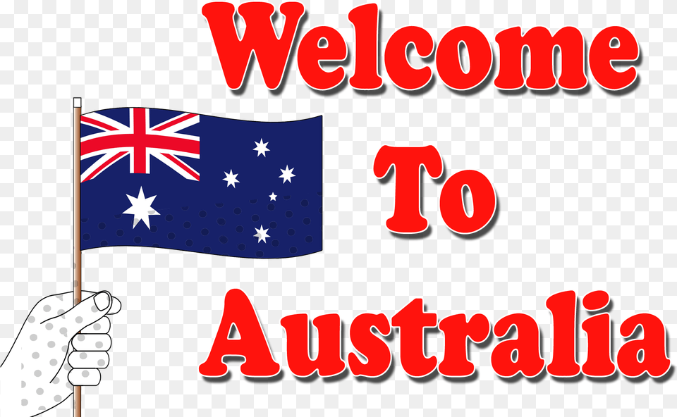 Australia Welcome Logo Australian Flag Png